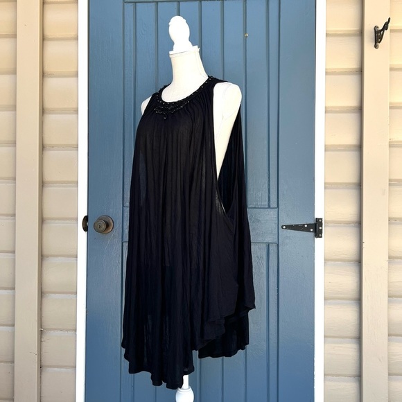 Free People Mini Slip Shift Sun Beaded Dress Women Size Small - Picture 3 of 7